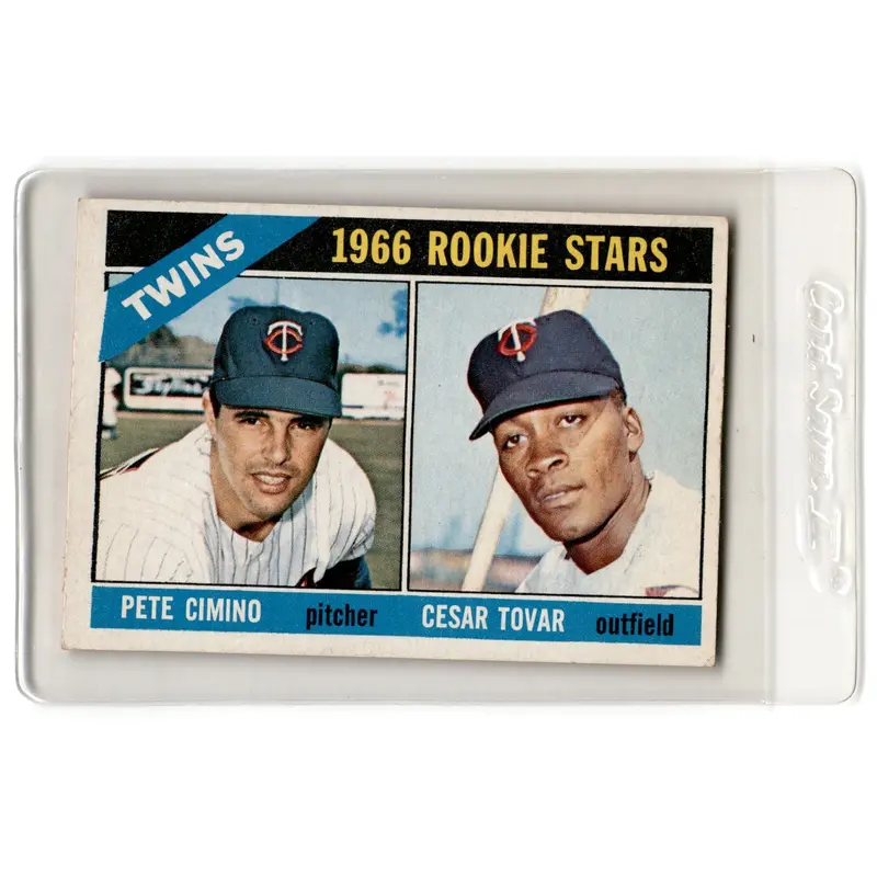 1966 Topps Twins Rookies - Pete Cimino/Cesar Tovar #563 Rookie EX