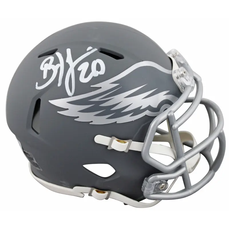 Eagles Brian Dawkins Authentic Signed Slate Speed Mini Helmet BAS Witnessed