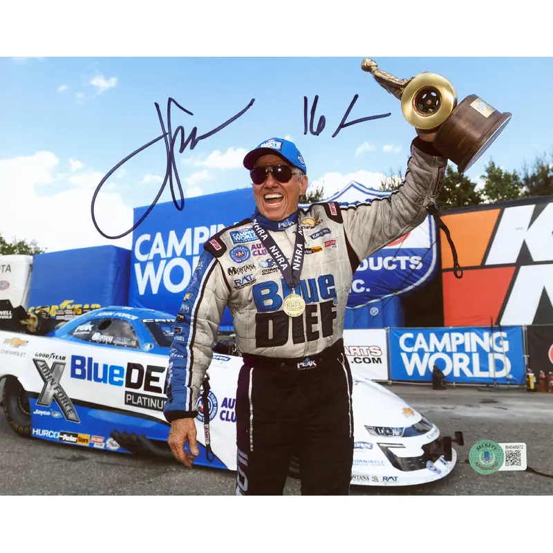 John Force Authentic Signed 8x10 Photo Autographed BAS #BH048972