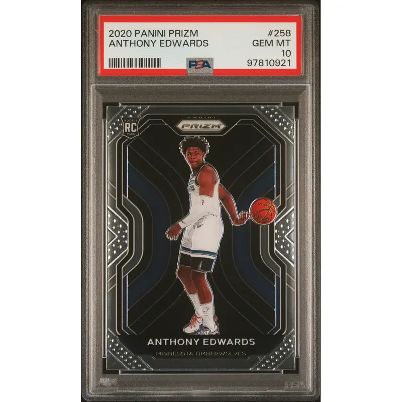 Anthony Edwards 2020 Panini Prizm Rookie #258 PSA 10 Gem Mint 0921