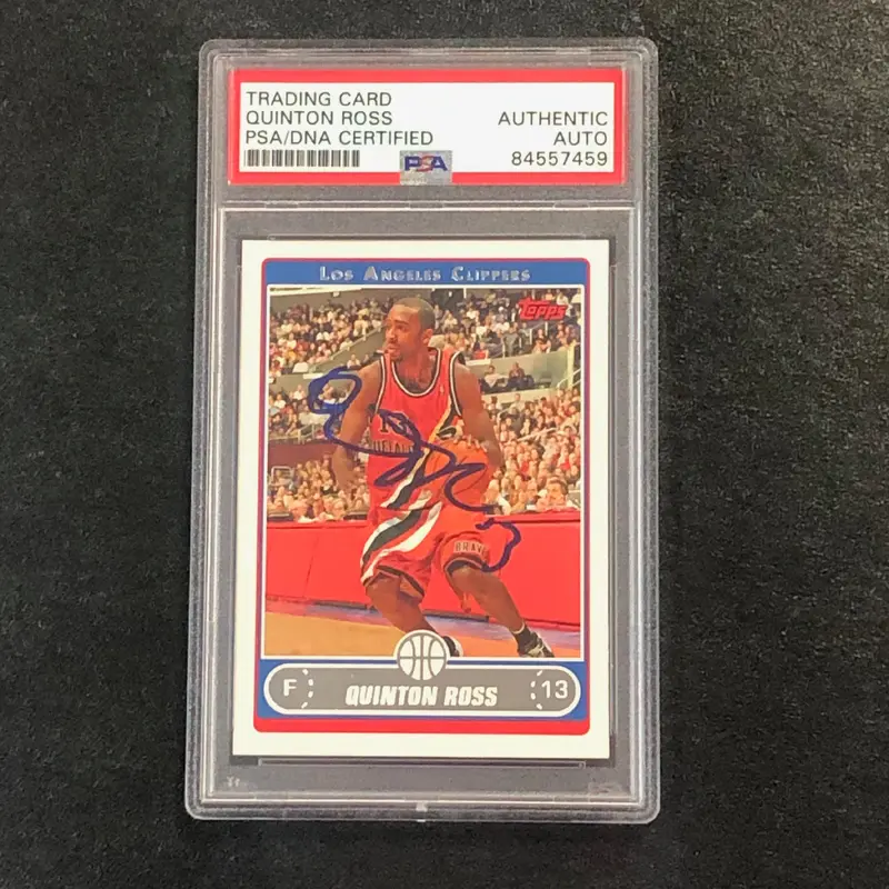 2006-07 Topps Basketball #144 Quinton Ross Signed Card AUTO PSA Slabbed Clippers