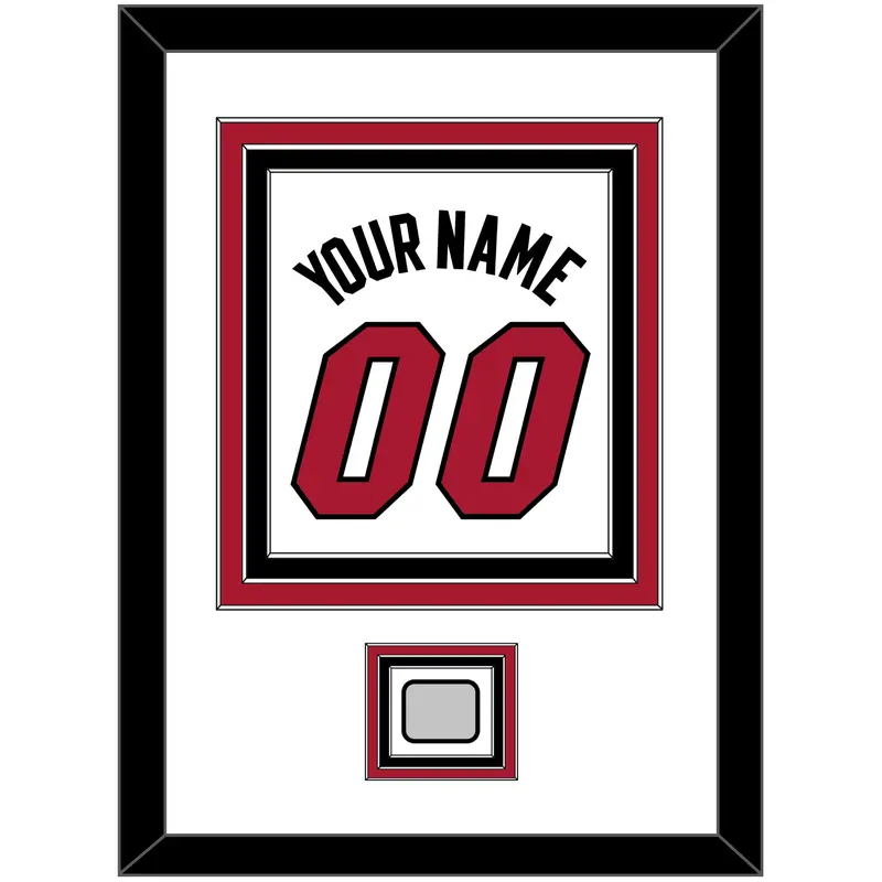 Miami Name & Number With Finals Patch - Home White (1999-2008) - Triple Mat 1