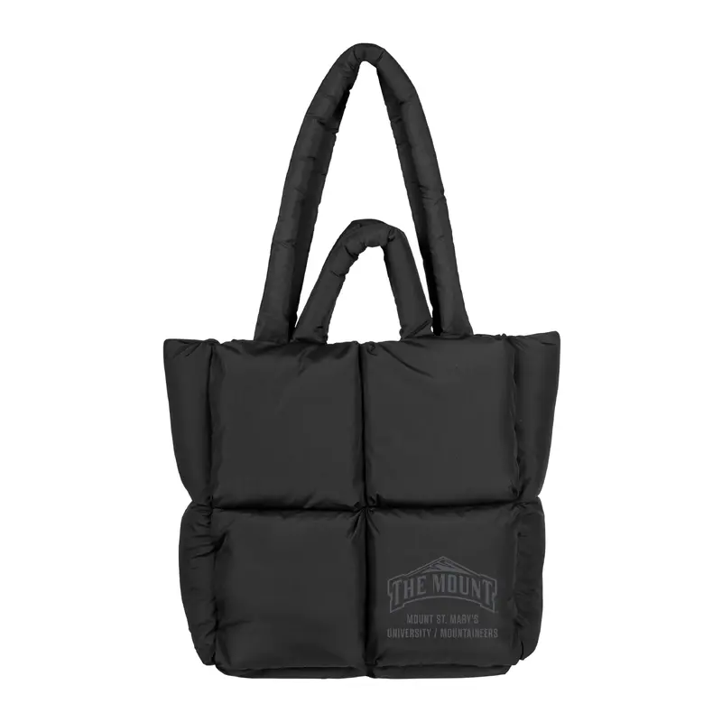 Mount St. Marys University Puff Black Tote