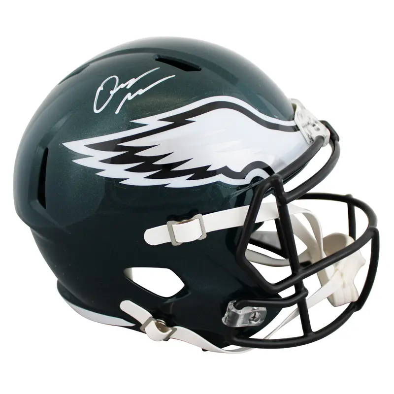 Eagles Quinyon Mitchell Signed Full Size Speed Rep Helmet JSA Witnessed