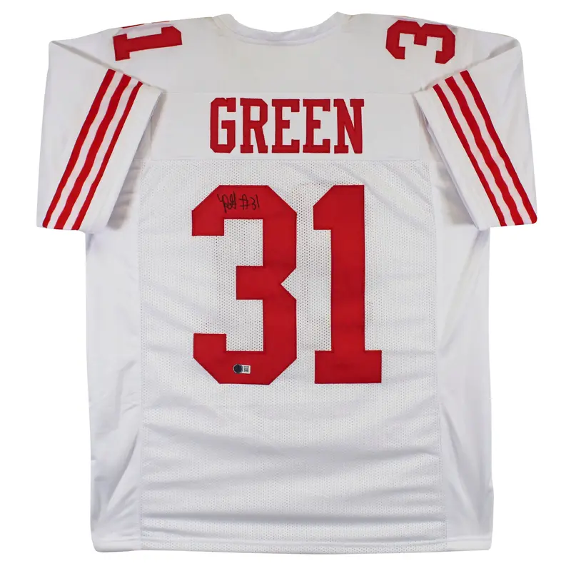 Renardo Green Authentic Signed White Pro Style Jersey Autographed BAS Witnessed