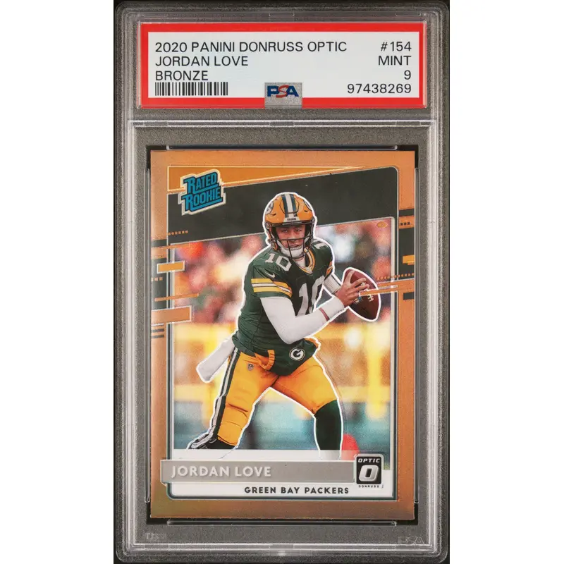 Jordan Love 2020 Donruss Optic #154 Bronze PSA 9 Mint