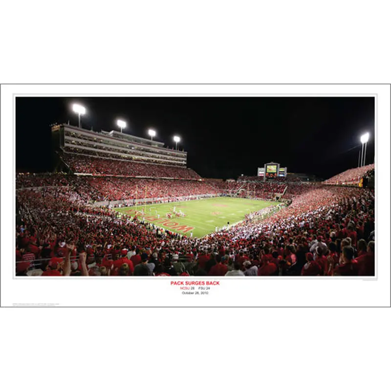 NC State Wolfpack "Pack Surges Back" (10/28/2010) Premium Poster - Sport Photos Inc.