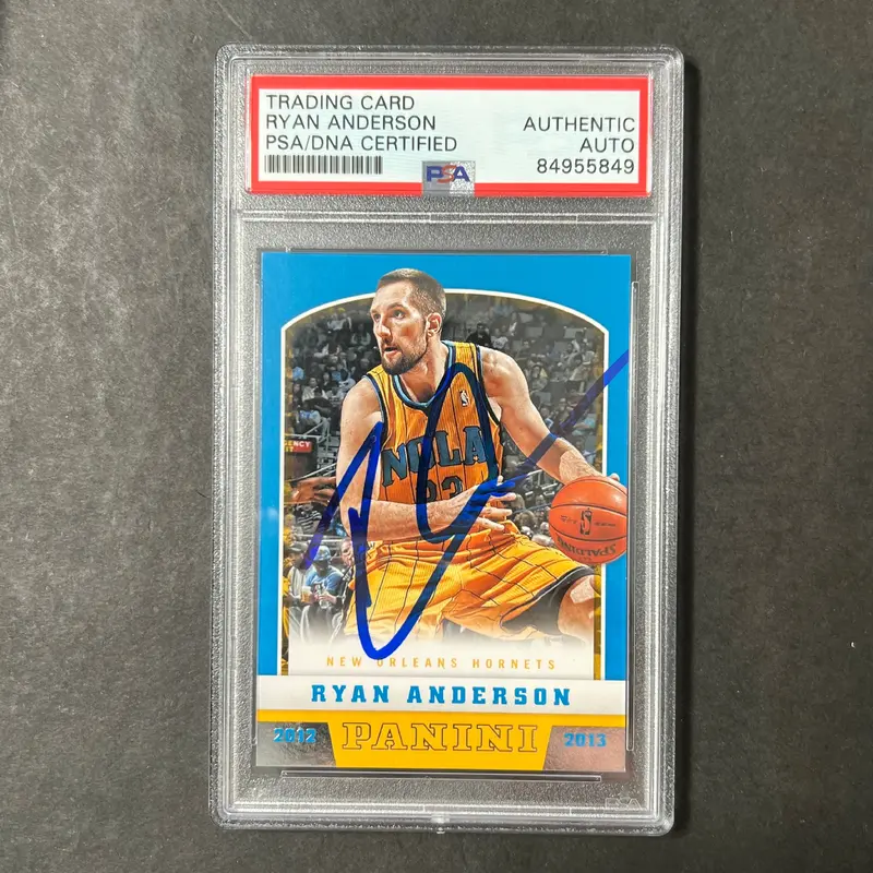 2012-13 Panini #149 Ryan Anderson Signed Card AUTO PSA Slabbed Hornets