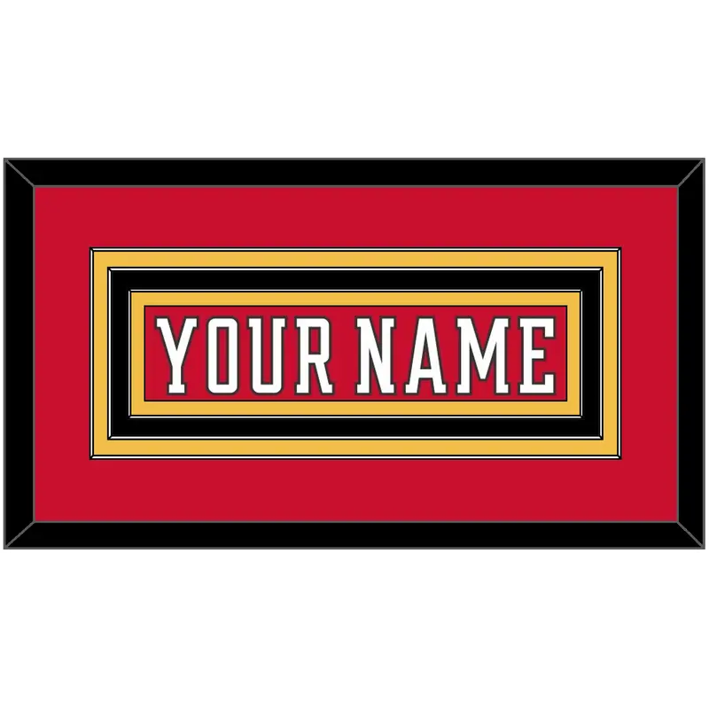 Calgary Nameplate - Home Red (2017-2020) - Triple Mat 2