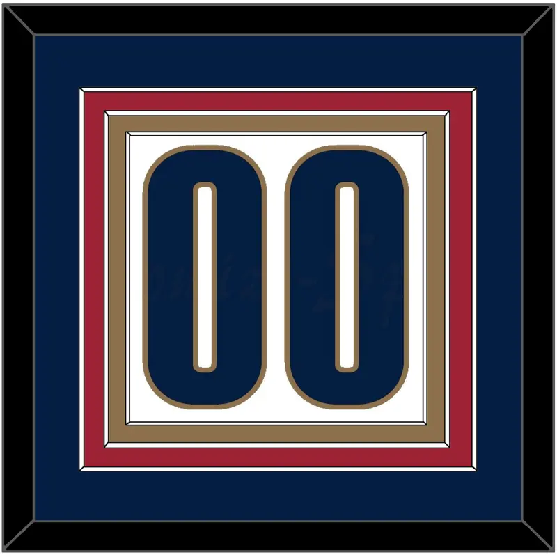 Cleveland Number - Home White (2003-2010) - Triple Mat 3