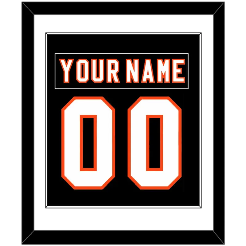 Philadelphia Nameplate & Number (Back) Combined - Road Black (1997-2007) - Single Mat 1