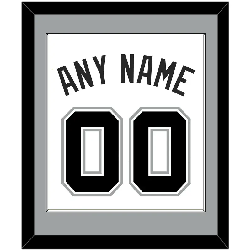 San Antonio Name & Number - White Association - Single Mat 1