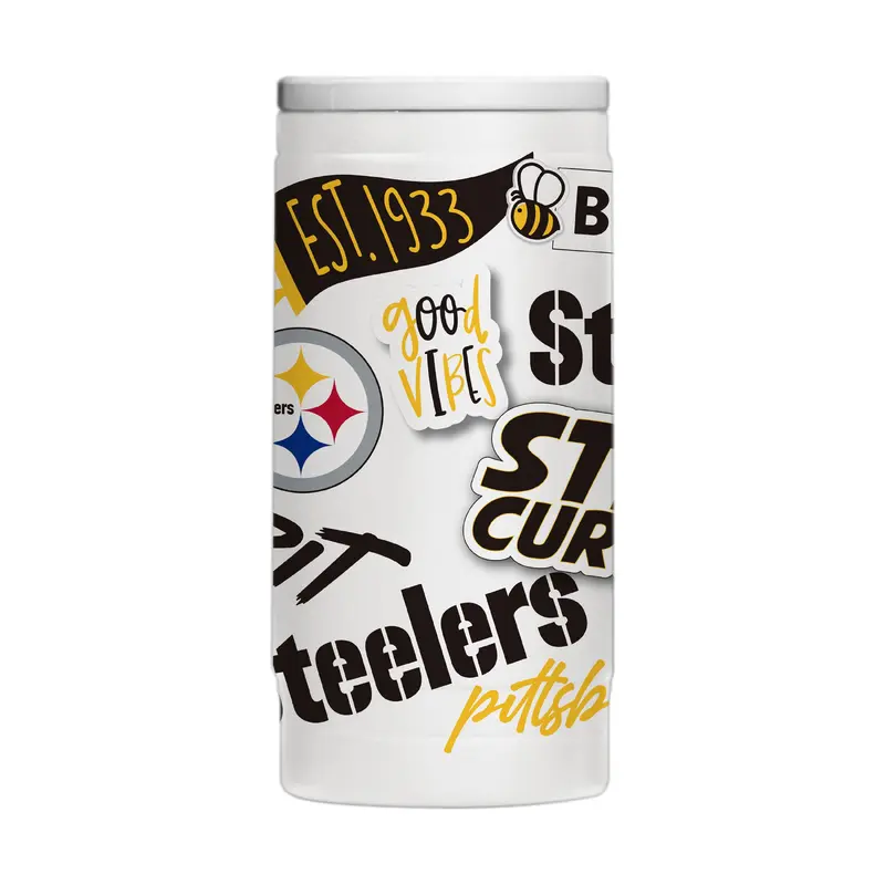 Pittsburgh Steelers 12oz Native Powdercoat SlimCan Coolie