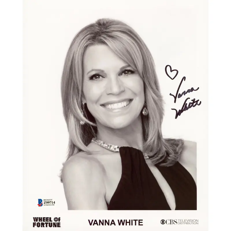 Vanna White Wheel of Fortune Authentic Signed 8x10 Photo Autographed BAS #Z99714