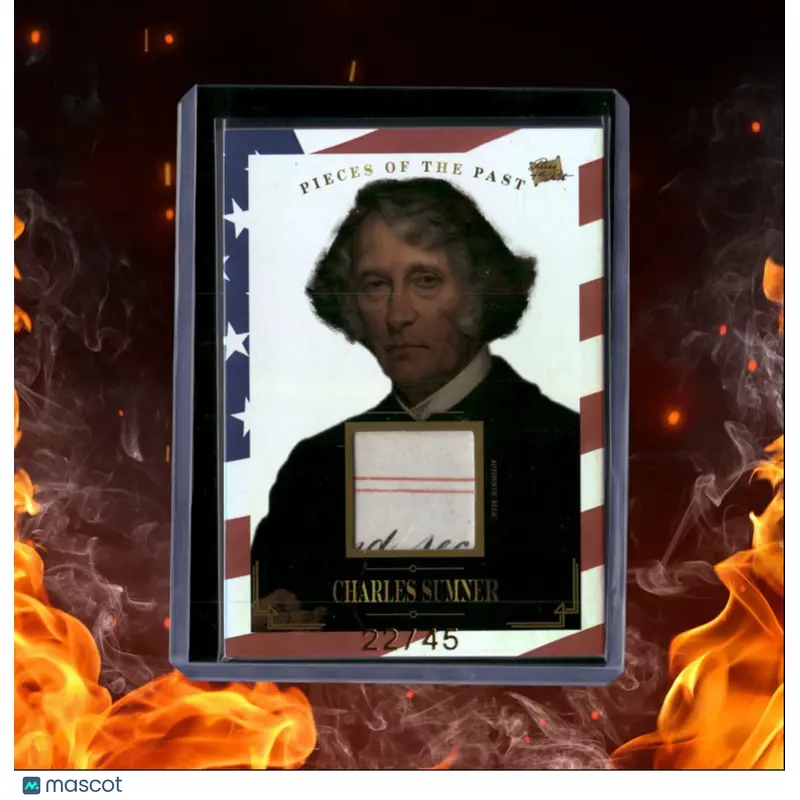 2023 Super Pieces of the Past Charles Sumner Relic US Flag 22/45 #173