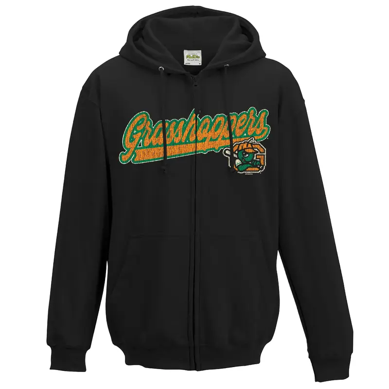Adult Black Full Zip Turbo Hooded Jacket