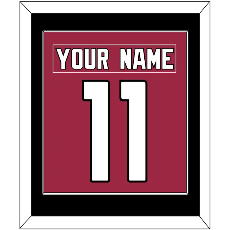 Arizona Nameplate & Number (Back) Combined - Home Red (2015-2022) - Single Mat 2