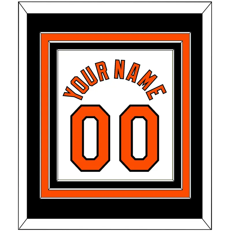 Baltimore Name & Number - Home White (2004-2008) - Triple Mat 3