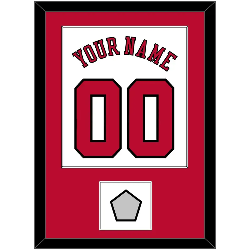 Chicago Name & Number With Champions Patch - Home White (1986-2017) - Single Mat 1