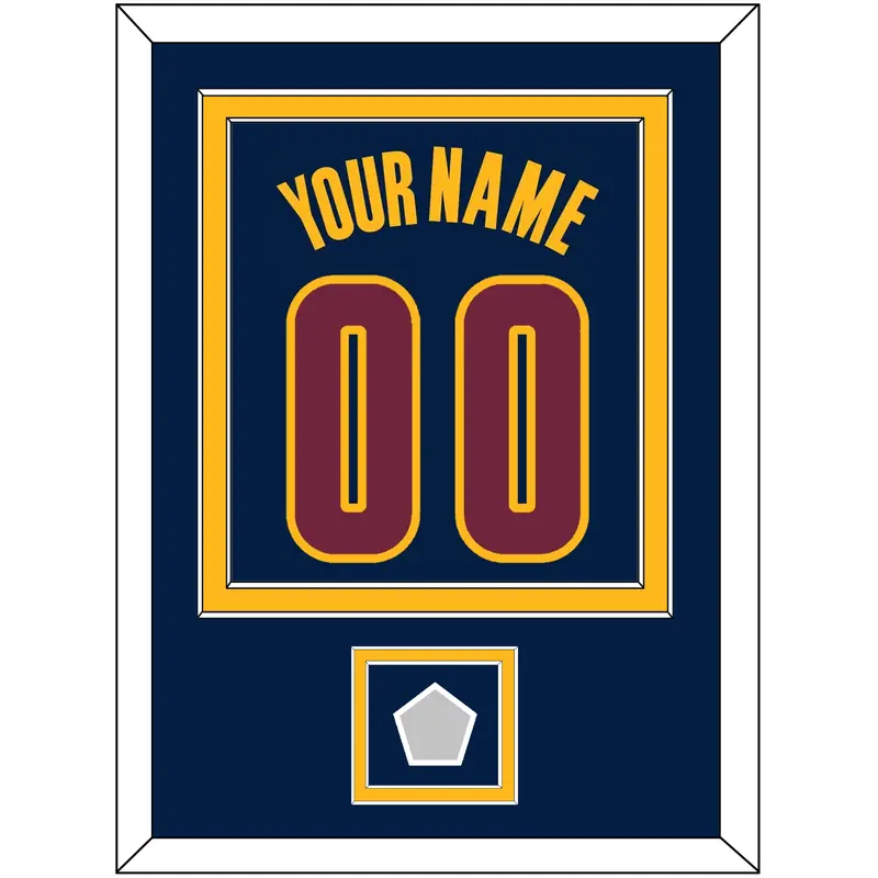 Cleveland Name & Number With Finals Patch - Alternate Blue (2014-2017) - Double Mat 3
