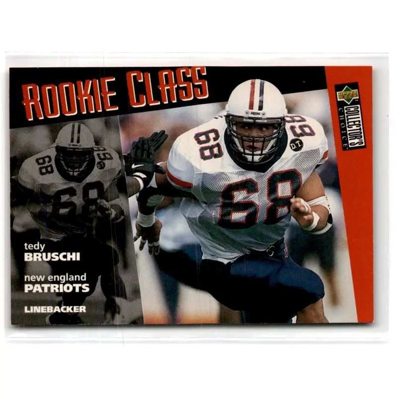 1996 Collector's Choice Tedy Bruschi #37 Rookie