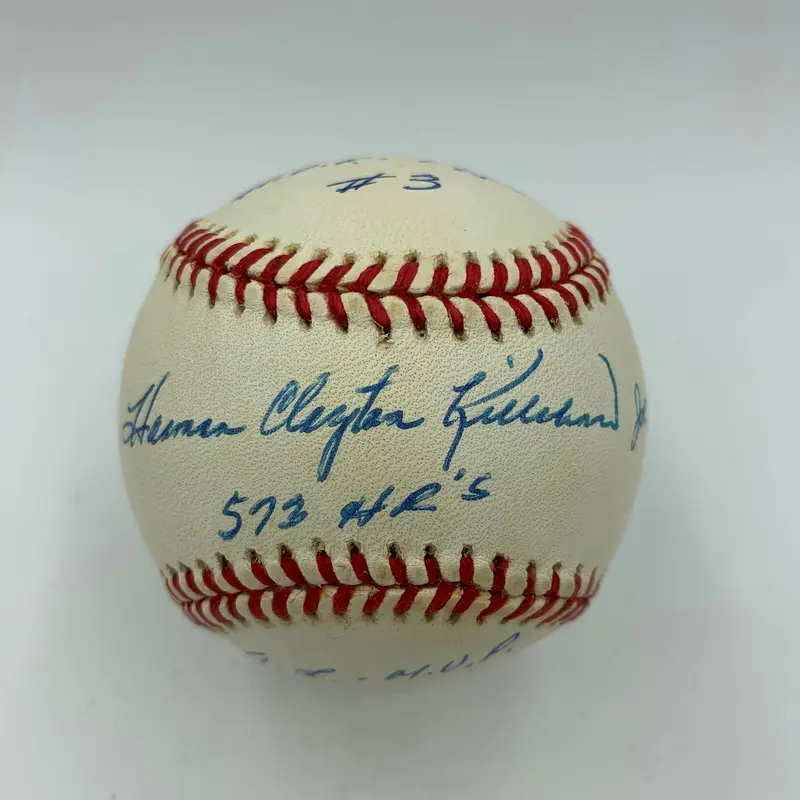 Beautiful Harmon Killebrew Signed Heavily Inscribed STAT Baseball SGC COA