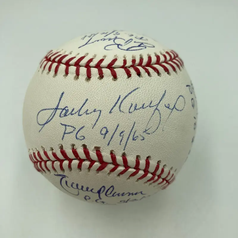 Sandy Koufax Perfect Game Pitchers Signed Baseball With Inscriptions JSA COA