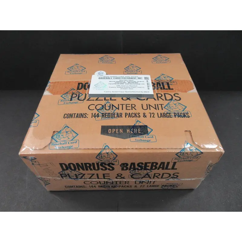 1986 Donruss Baseball Display Case (144/72) (Factory Sealed) (BBCE) (A13859)