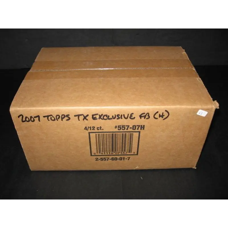 2007 Topps Exclusive TX Football Case (Hobby) (4 Box)