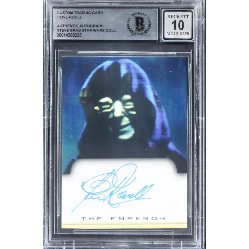 Clive Revill Star Wars Authentic Signed Custom Trading Card Auto 10! BAS Slabbed