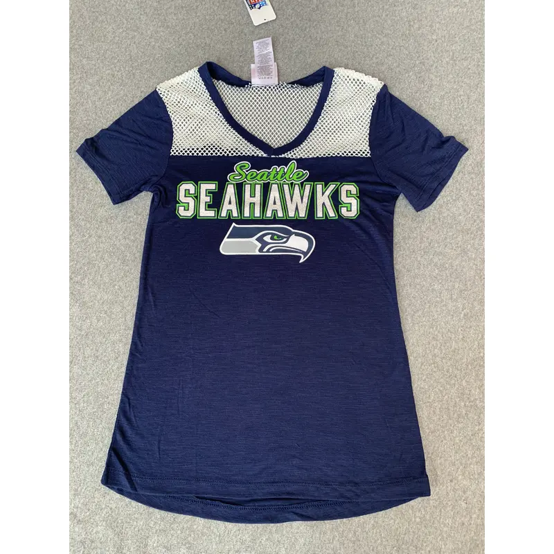 Ladies Seattle Seahawks Mesh Top short sleeve