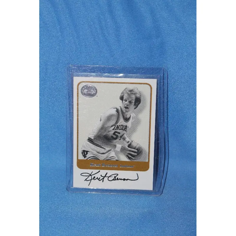 2001 Fleer Greats of the Game Kent Benson Indiana University Autograph Card