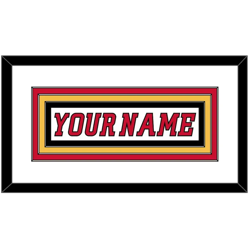 Calgary Nameplate - Road White (2007-2017) - Triple Mat 1