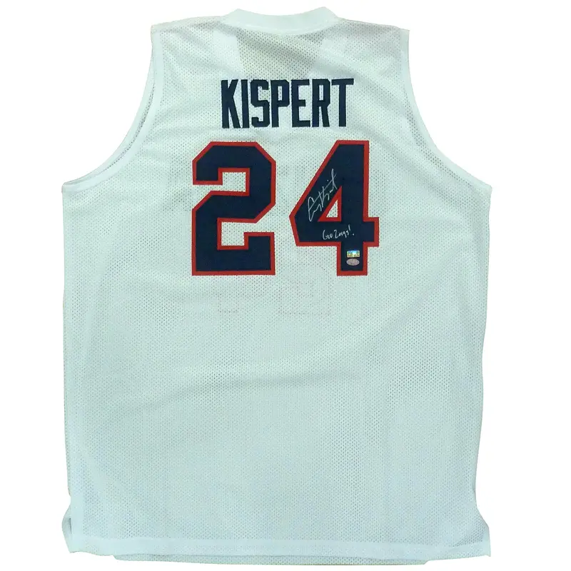 Corey Kispert Autographed Gonzaga Bulldogs (White #24) Jersey w/ Go Zags - MCS