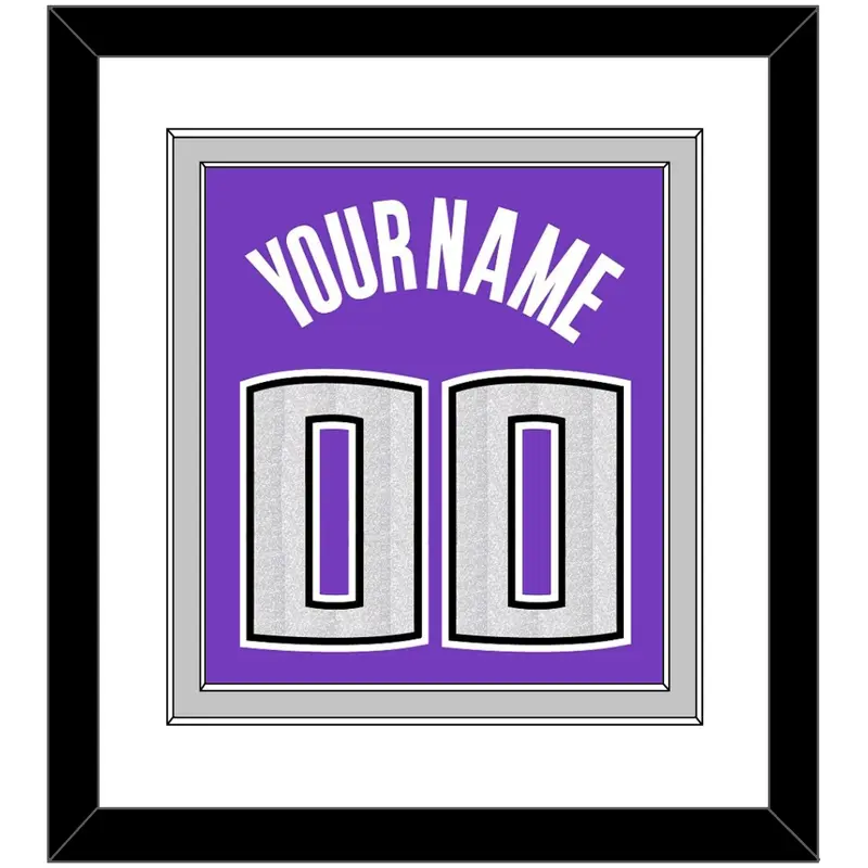 Sacramento Name & Number - Road Purple (2014-2016) - Double Mat 1