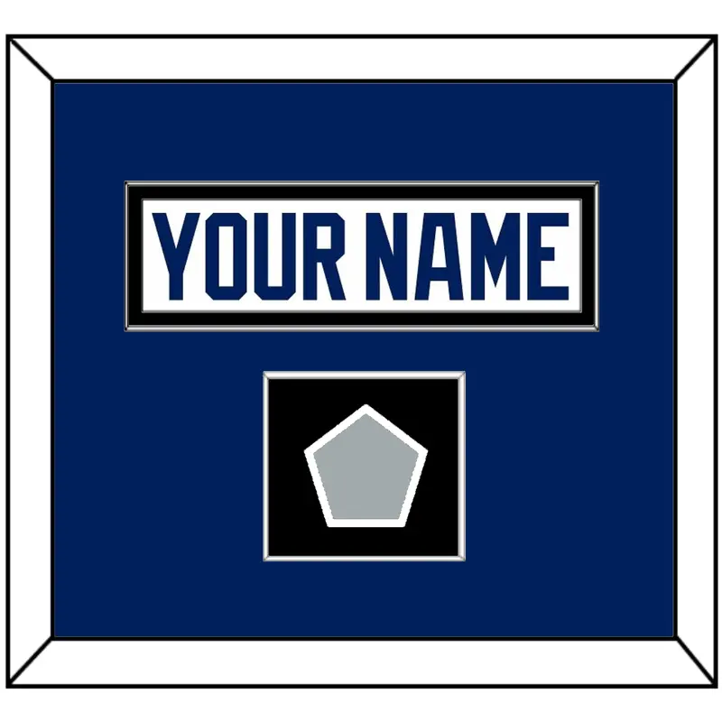 Tampa Bay Nameplate & 2020 Or 2021 Stanley Cup Champions Patch - Road White - Single Mat 2