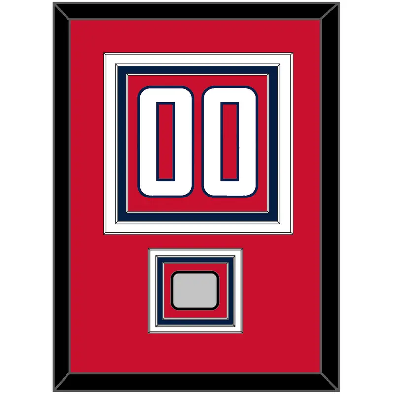 Washington Number (Back) & Stanley Cup Champions Patch - Home Red - Triple Mat 2