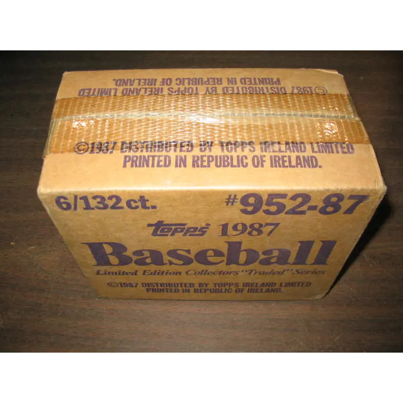 1987 Topps Baseball Traded Tiffany Factory Set Case (6 Sets) (Sealed)