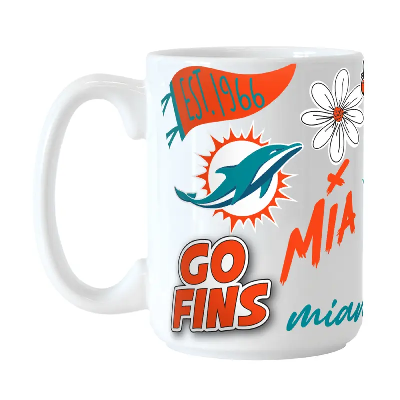 Miami Dolphins 15oz Native Sublimated Mug