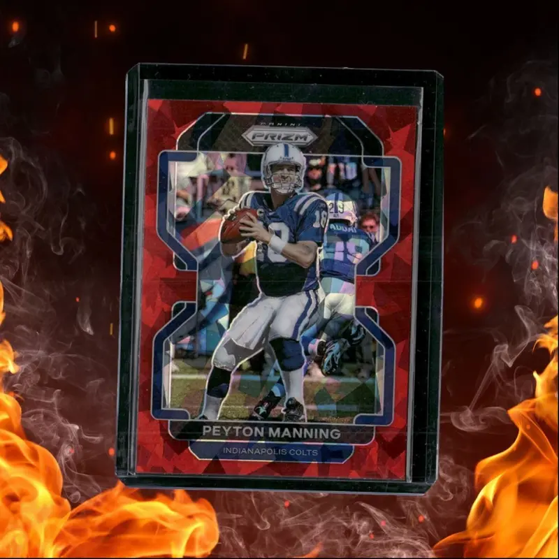 2021 Panini Prizm Peyton Manning Red Cracked Ice Prizm #30