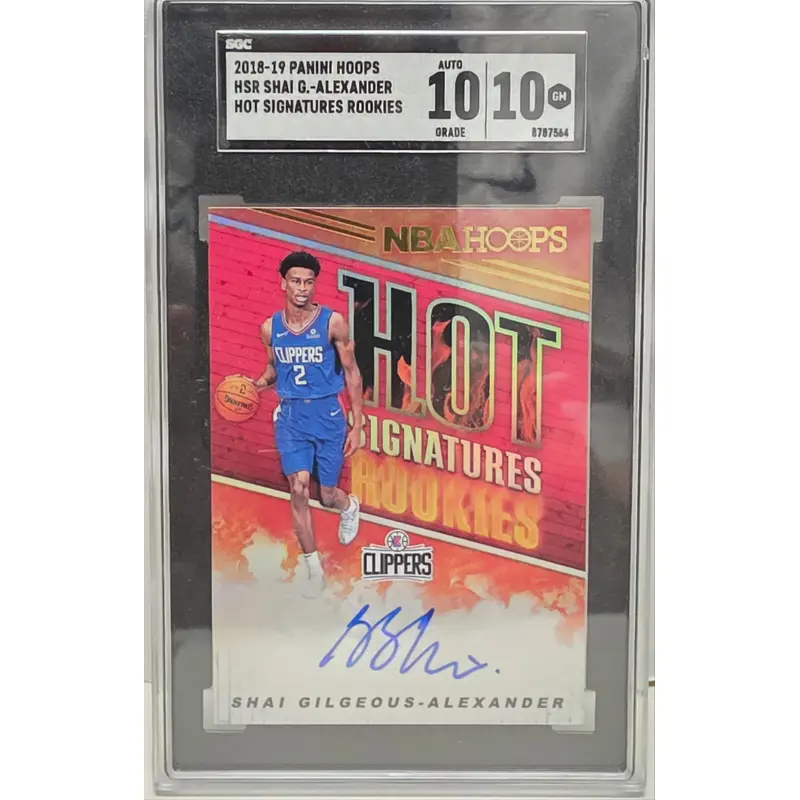 Shai Gilgeous-Alexander 2018 Hoops Hot Signatures Auto SGC 10 Auto 10