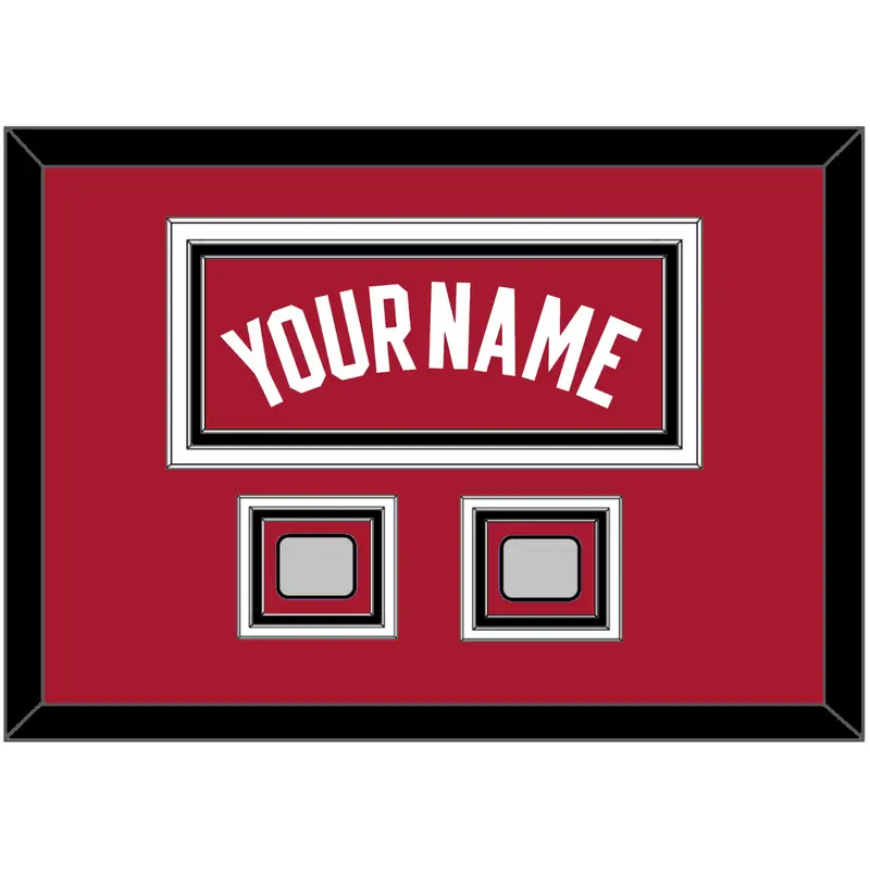 Miami Name & 2 Finals Patches - Alternate Red (2001-2008) - Triple Mat 7
