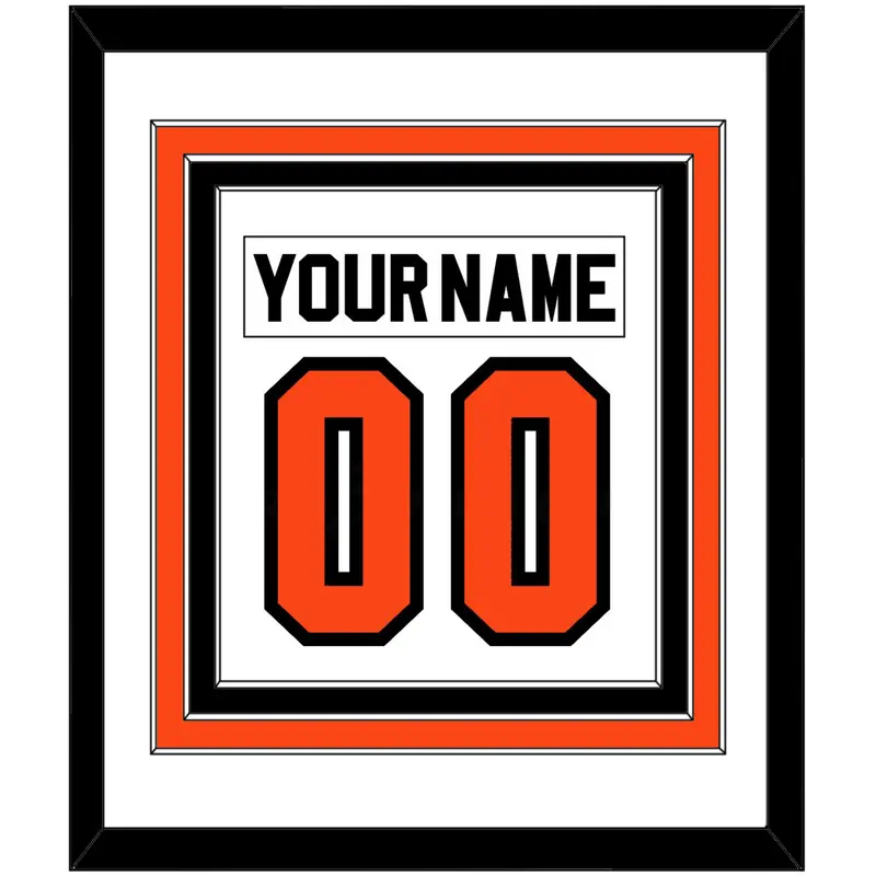 Philadelphia Nameplate & Number (Back) Combined - Home White (1972-1983) - Triple Mat 1