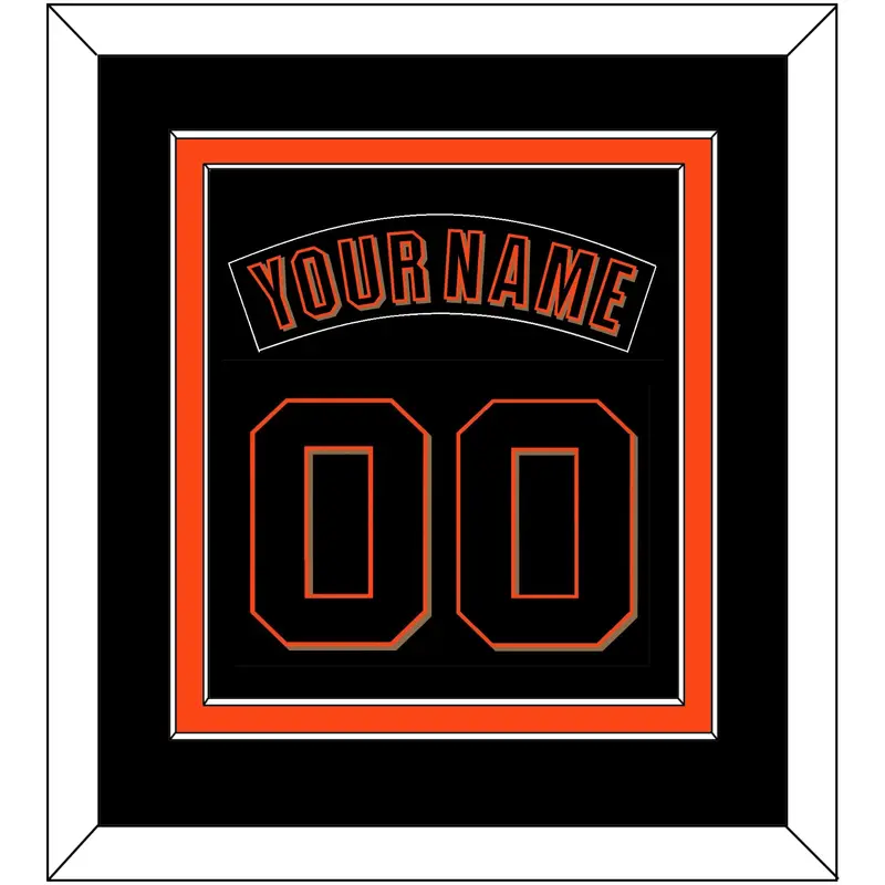 San Francisco Nameplate & Number Combined - Alternate Black (2001-2002) - Double Mat 3