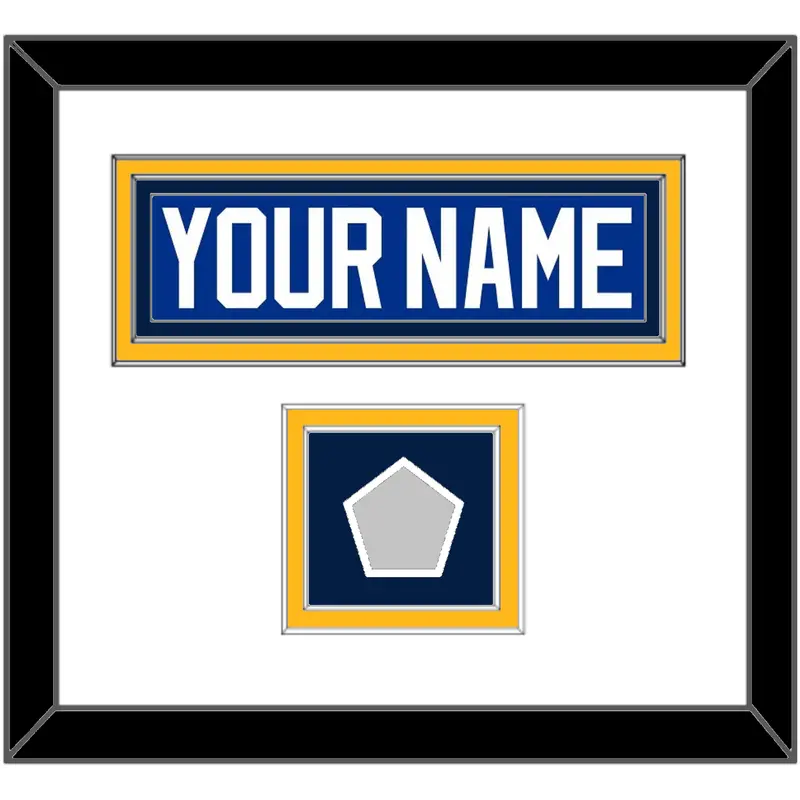 St. Louis Nameplate & Stanley Cup Champions Patch - Home Blue - Double Mat 2