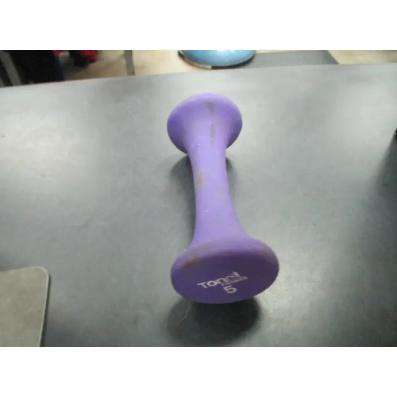Used Tone Fitness 5 LB Rubber Dumbbell