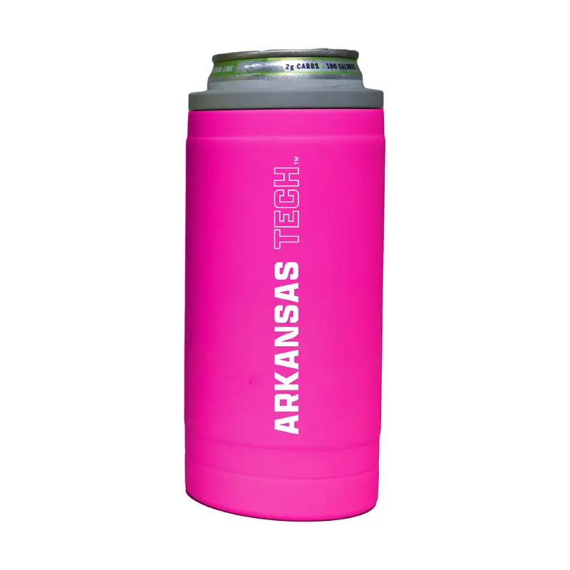 Arkansas Tech 12oz Electric Stacked Soft Touch Slim Coolie