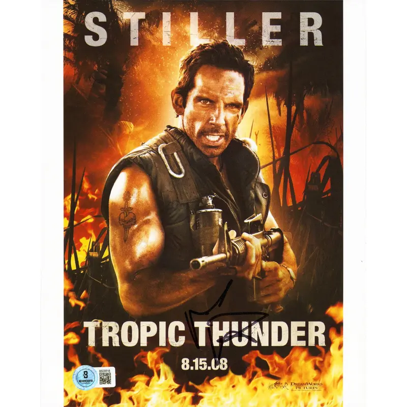 Ben Stiller Tropic Thunder Authentic Signed 8x10 Vertical Photo BAS #BS20518