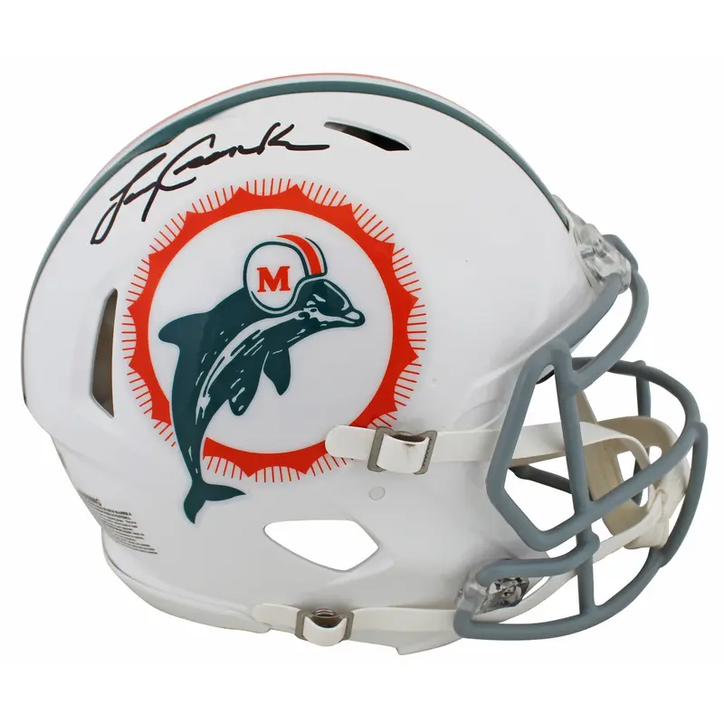 Dolphins Larry Csonka Signed Tribute Full Size Speed Proline Helmet BAS Wit