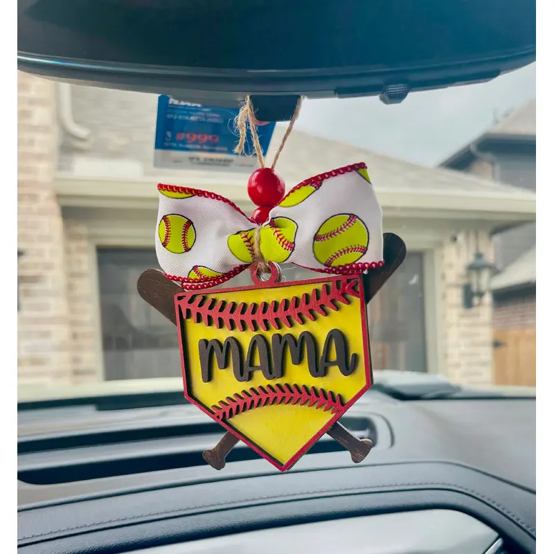 Softball Mama Bag Tag/Car Charm